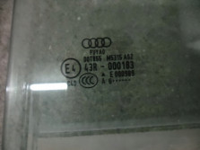 AUDI A3 8V 2016 SZYBA DRZWI LEWA TYL TYLNA