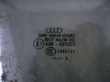 AUDI A4 8E 2005 SZYBA DRZWI PRAWA PRZOD