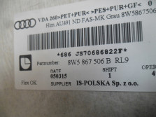 AUDI A4 B9 8W SEDAN PODSUFITKA RL9 8W5867506B