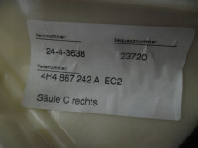 AUDI A8 4H D4 2013 OSLONA SLUPKA PRAWA TYL 4H48672