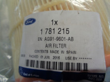 FORD FILTR POWIETRZA AG91-9601-AB 1781215