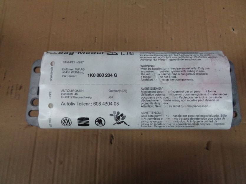 VW GOLF V PODUSZKA POWIETRZNA PASAZERA AIRBAG 1K0880204G