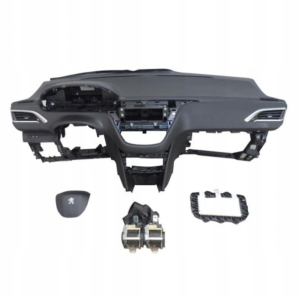 PEUGEOT 208 I 2008 2015 DESKA KONSOLA AIRBAG KOKPIT PODUSZKI PASY ORYGINAŁ