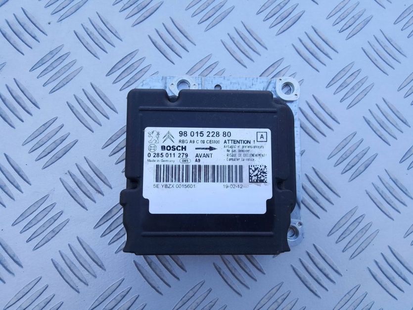 PEUGEOT 208 3D I 1.2VTI 2013 MODUŁ SENSOR PODUSZEK AIRBAG 9801522880