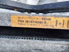 PEUGEOT 308 II T9 1.6 HDI KOMPLET CHŁODNIC WENTYLATOR 9806313880 9816746580