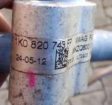 VW GOLF VI 6 GTI HB 5D 2012 PRZEWÓD KLIMATYZACJI 1K0820743FP