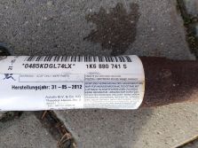 VW GOLF VI 6 GTI HB 5D 2012 KURTYNA POWIETRZNA LEWA 1K6880741S