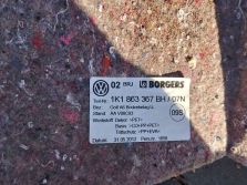 VW GOLF VI 6 GTI HB 5D 2012 DYWAN WYKŁADZINA PODŁOGI 1K1863367BH