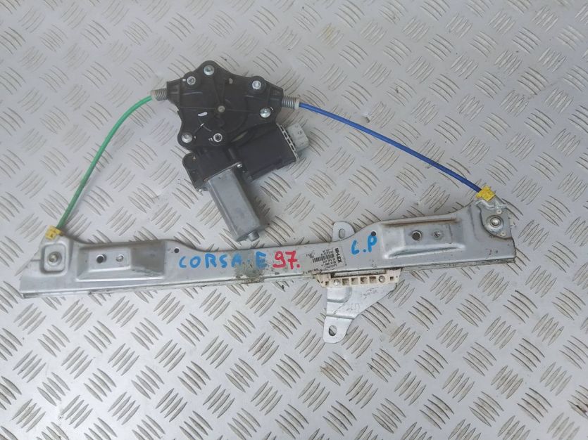 OPEL CORSA E PODNOŚNIK MECHANIZM SZYBY LEWY PRZÓD 39161986
