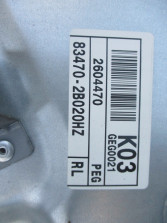 SANTA FE II LIFT MECHANIZM SZYBY PRAWY TYŁ