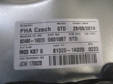 HYUNDAI IX20 MECHANIZM SZYBY PRAWY PRZÓD