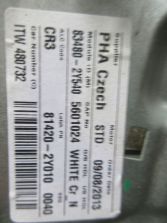 I IX35 LIFT MECHANIZM SZYBY PRAWY TYŁ 83480-2Y540