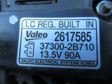 KIA CEED II HB 2014 R. 1.4 16V ALTERNATOR 37300-2B710