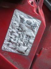 RENAULT THALIA II 2011 R. LAMPA LEWY TYŁ 8200700046