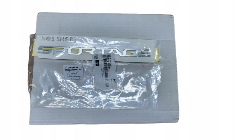 Emblemat Napis Modelu SPORTAGE V 21- Klapy TYŁ Tylnej NOWY OE 86310-R2000