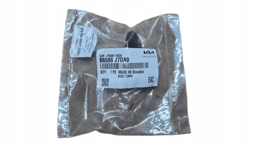 Zaślepka haka zderzaka przedniego PRZÓD Kia Ceed III XCeed OE 86588-J7DA0