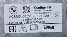 Sterownik Poduszek AIRBAG AIR BAG ACSM5 BMW G20 G21 G22 OE 5B90326 NOWY !!!