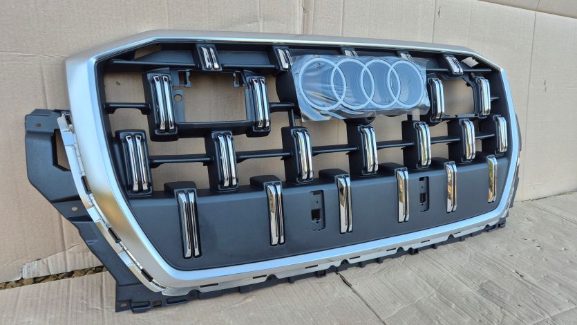 Atrapa chłodnicy GRILL Audi Q7 II 4M0 LIFT 23- S-LINE OE 4M0853651BE CHROM